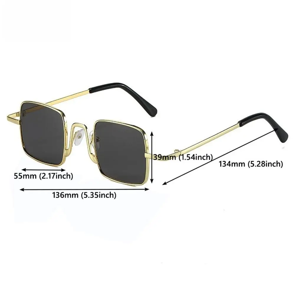 Retro Metal Frame Punk Sunglasses UV400 Candy Color Hip Hop Shades Women & Men Eyewear