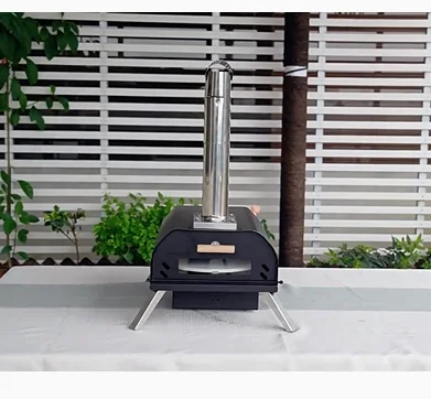 Folding Outdoor Pizza Oven Portable Rotary  Oven with  Stone Wood Pellets  Oven