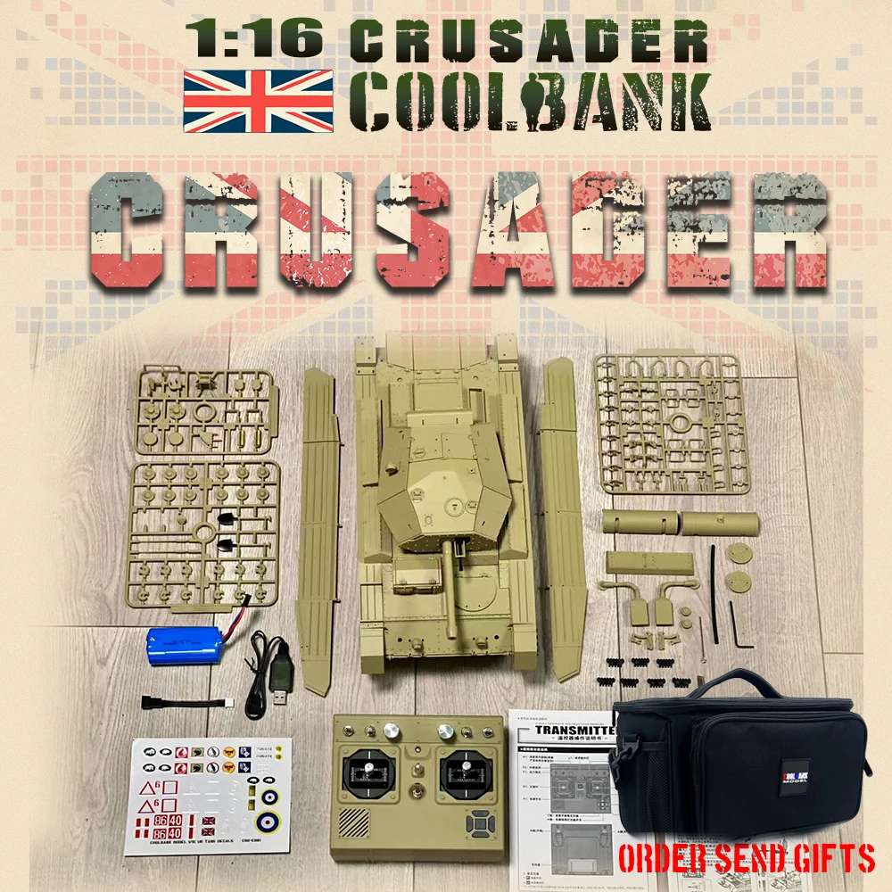 

1:16 RC Танк UK Crusader Mk.III Модель танка 2,4 ГГц Военная машина с дистанционным управлением Гусеничный автомобиль Боевые танки Модель Хобби Игрушки RTR