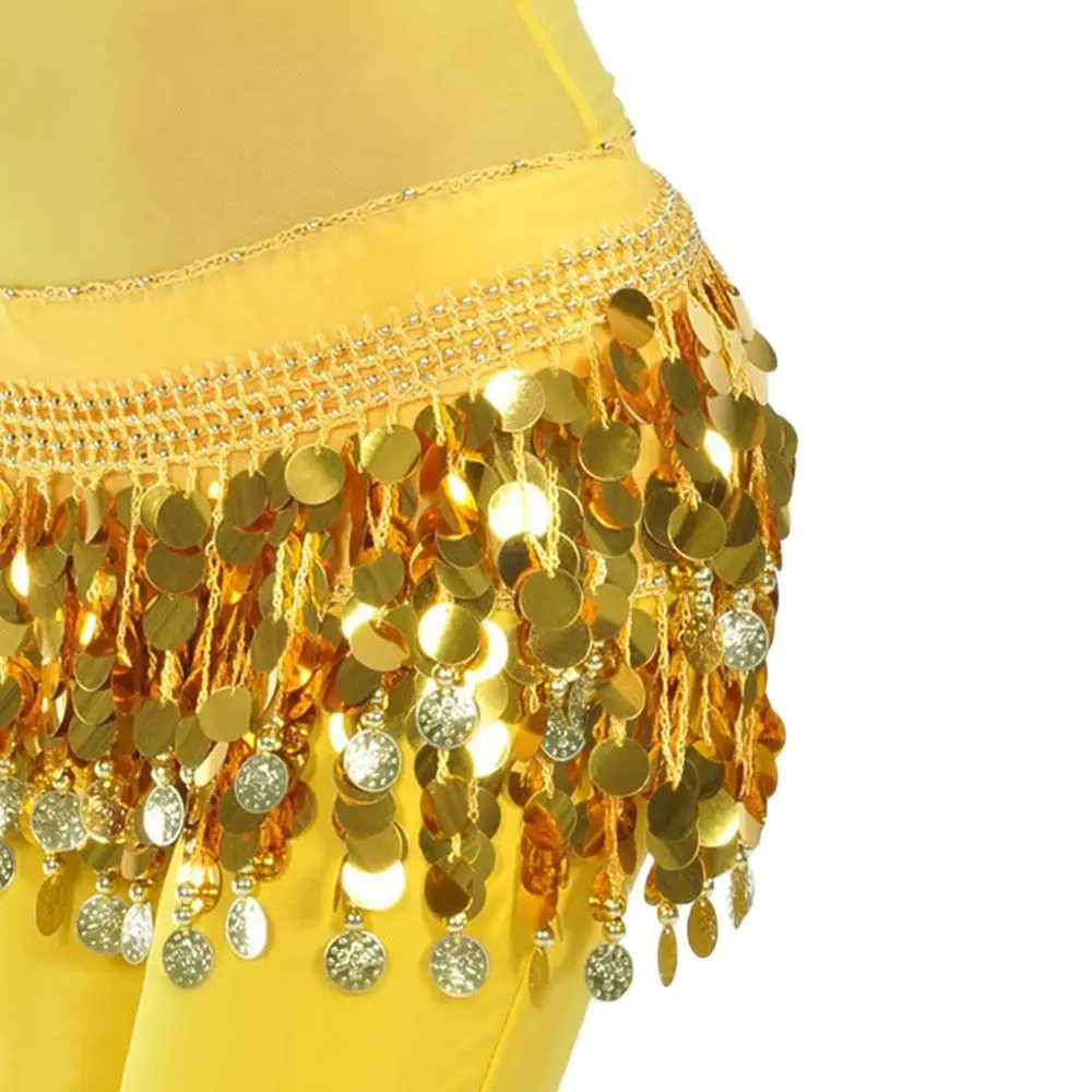 Ceinture de brevdu Ventre à Paillettes pour Femme, Jupe de Danseuse, Écharpe de Hanche, Taille, Sexy