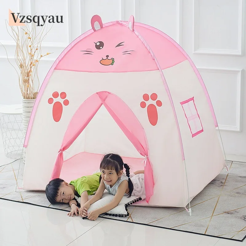 Nova tenda das crianças indoor ao ar livre jogos jardim tipi princesa castelo dobrável cubby brinquedos tendas enfant quarto casa teepee playhouse