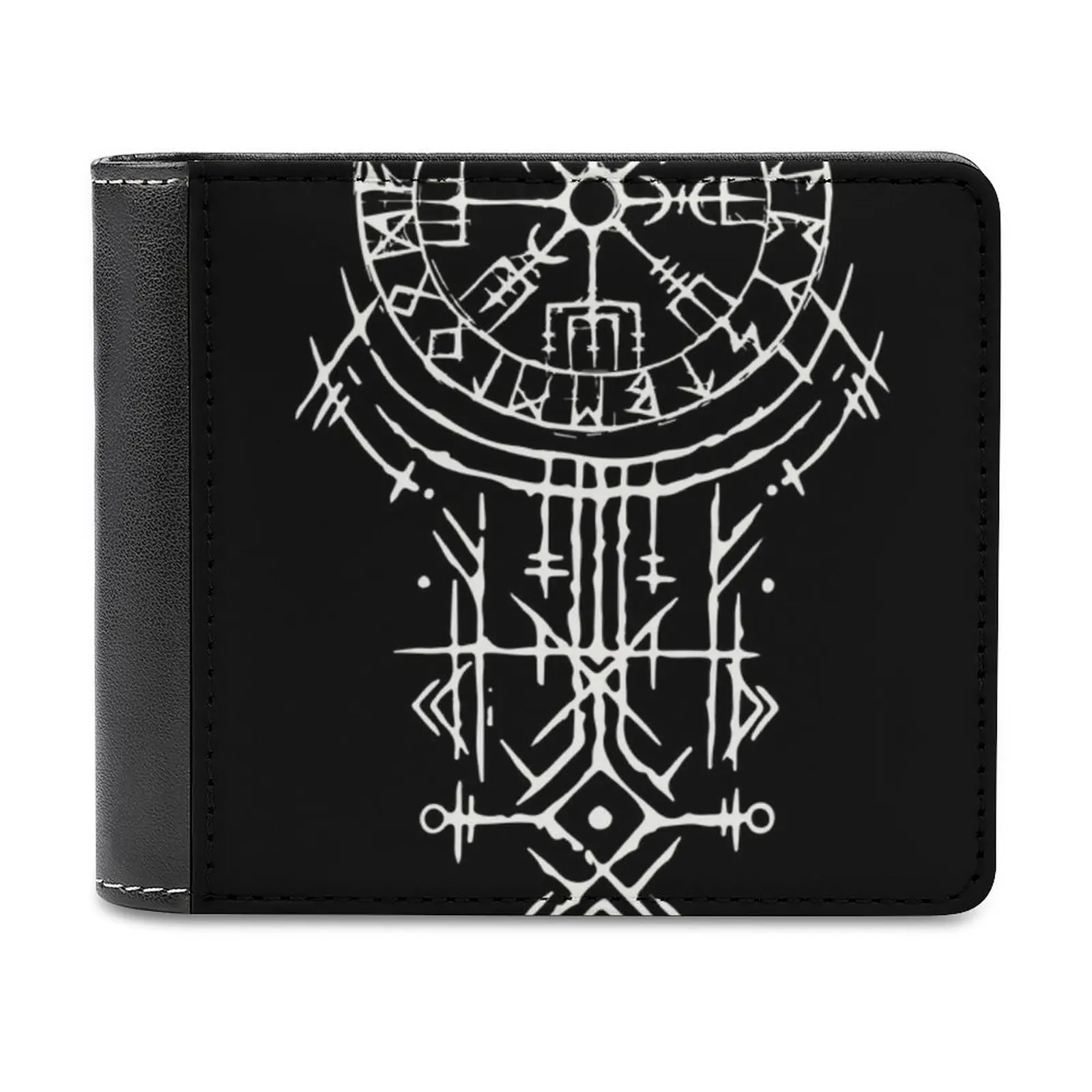 

Vegvisir – Runic Compass Men Wallet Pu Leather Short Male Purses Credit Card Wallet For Men Money Bag Vegvisir Runic Compass