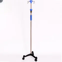 Tripod 4 Hook Thickened Rod with Wheel Infusion Rack Mobile Flask Rack