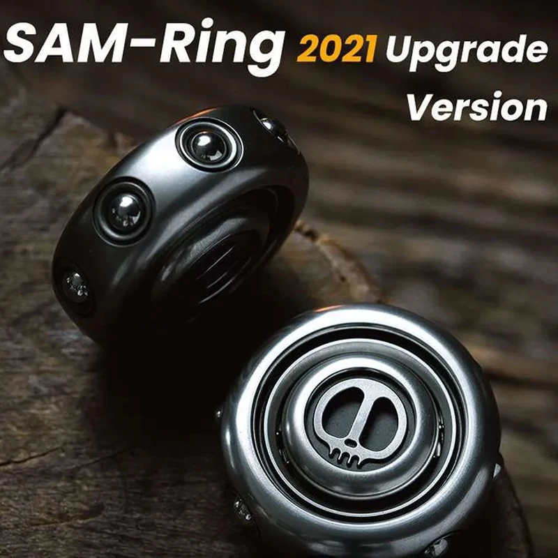 

LAUTIE SAM Ring Fidget Spinner Devil's Son Decompression EDC Finger Rotation Anti Stress Ring Magic Spinning Anti-stress Toys