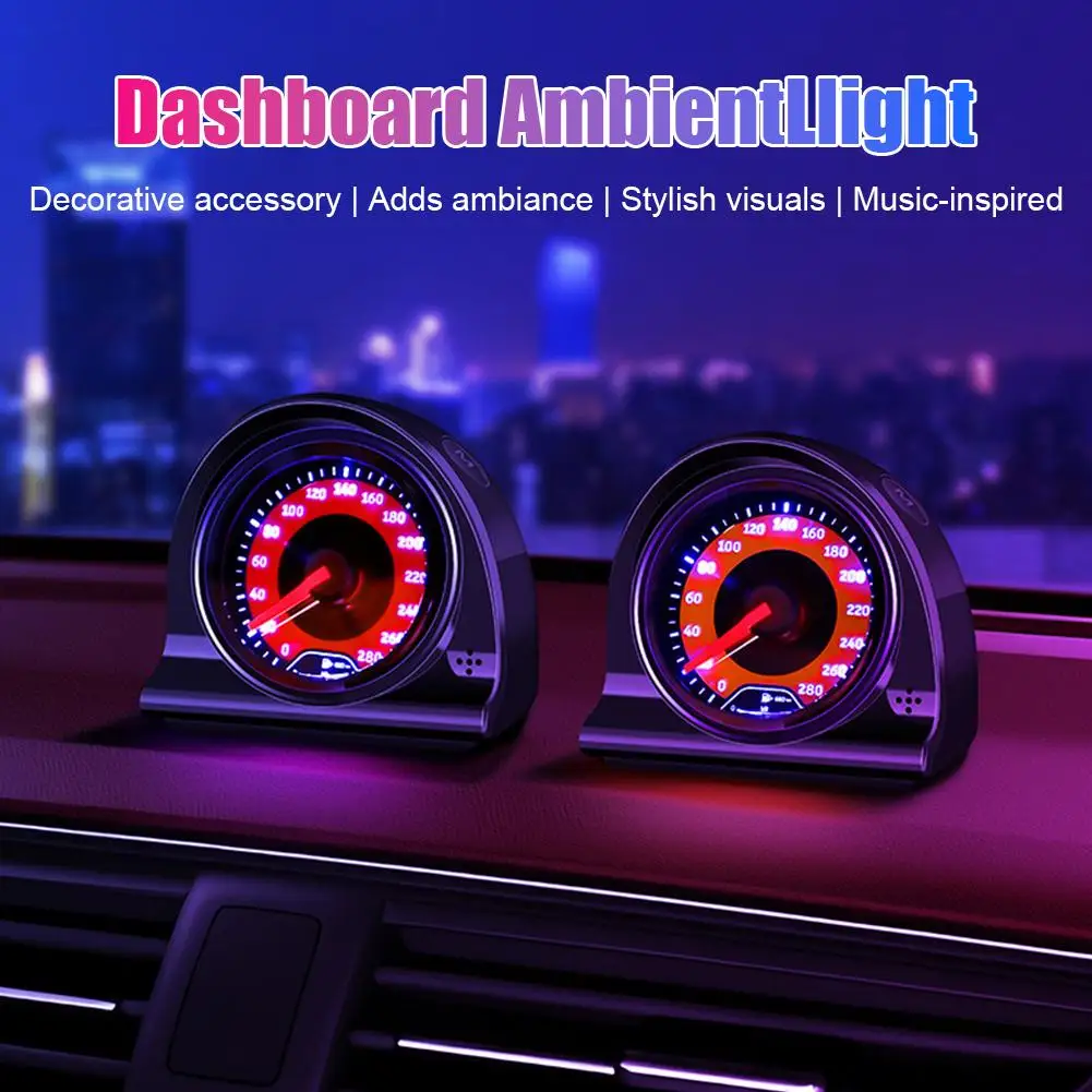 Stile cruscotto Luce ambientale Puntatore oscillante Controllo vocale USB Ornamenti per console centrale per auto Accessori decorativi creativi