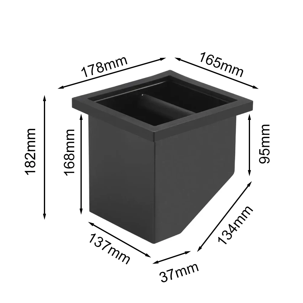 For Knock Box Compatible Coffee Grounds Bin Non-slip Rubber Design for Home and Commercial Stations 18 16.5 18.2cm