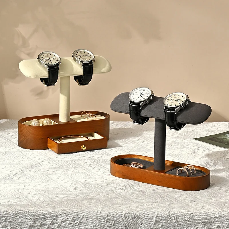 WoodTen Solid Wood Watches Display Stands Organizer Rack