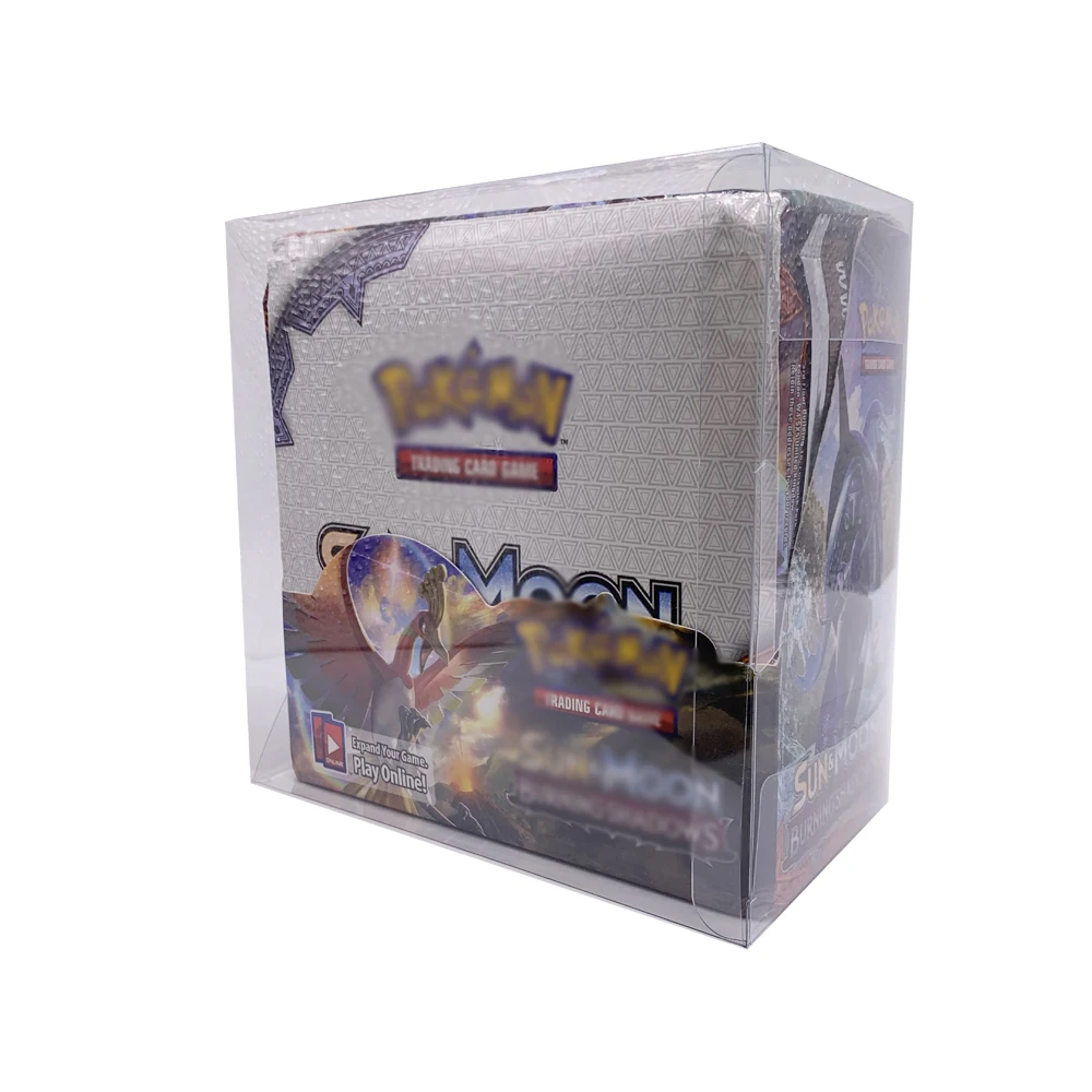 Ruitroliker 10Pcs Protector Case Clear Plastic Protection Case Sleeve display Box Compatible for Pokemon Booster Box