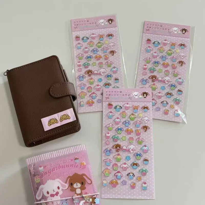 

Наклейки Sanrio Sugarbunnies, милый мультфильм, высокая красота, чашка для воды для девочек, чехол для телефона, справочник, компьютерные канцелярские принадлежности, декоративные наклейки