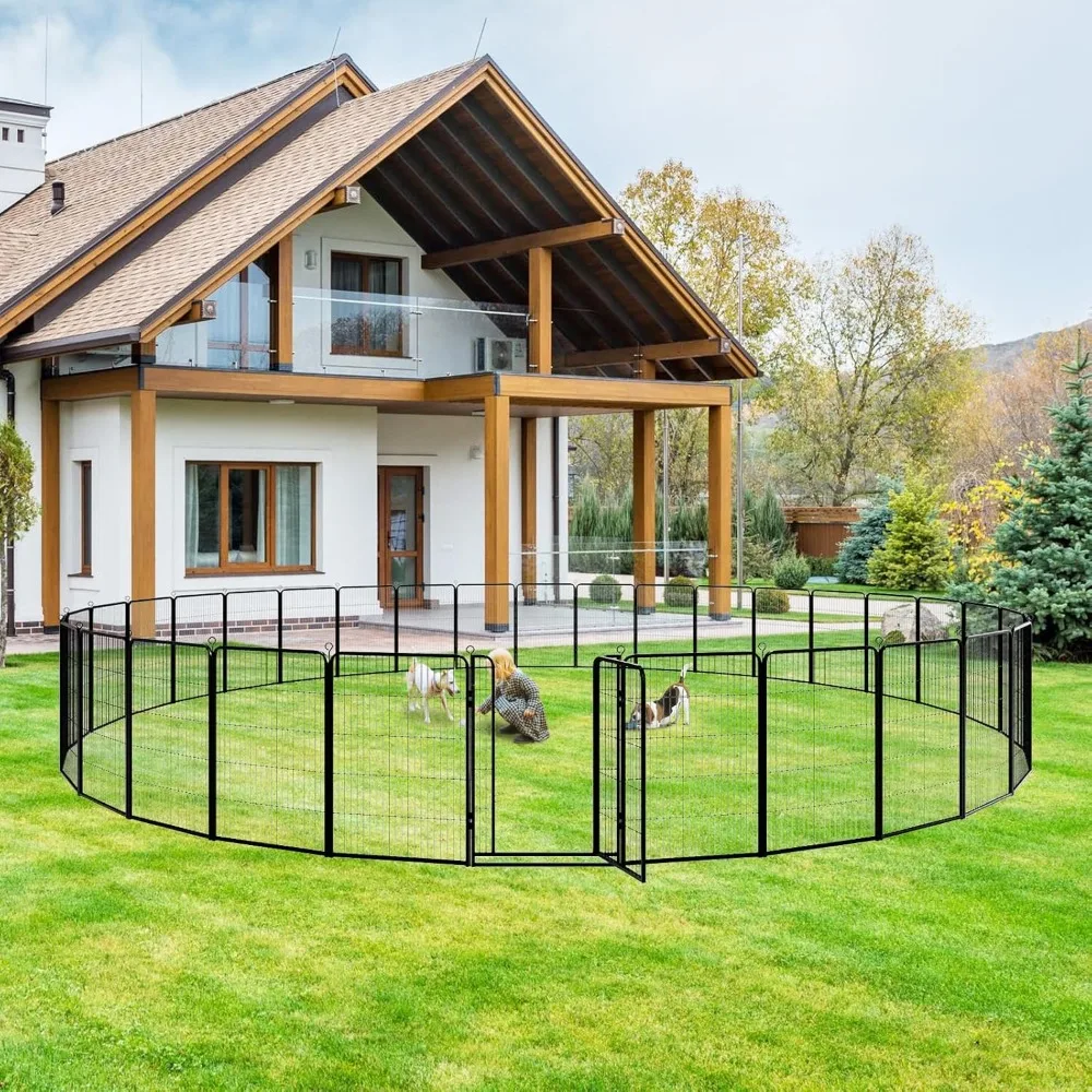 Dog Playpen Outdoor Extra Wide 32 Panels Heavy Duty Dog Fence 47