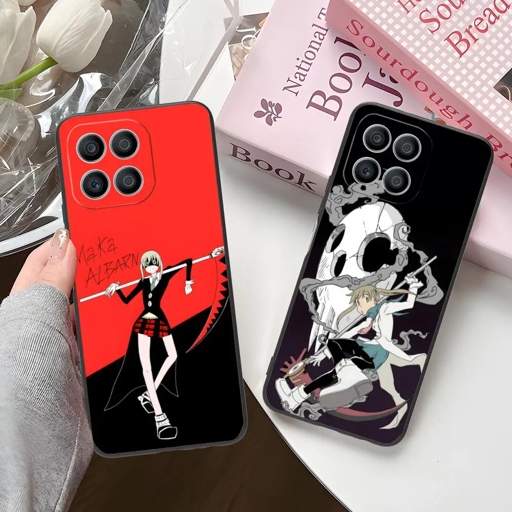 

Чехол для телефона Soul Maka Albarn для Honor 90 80 70 60 50 30 20 10 9 8 7 Pro S SE Lite 5G, черный чехол для мобильных телефонов Pretty