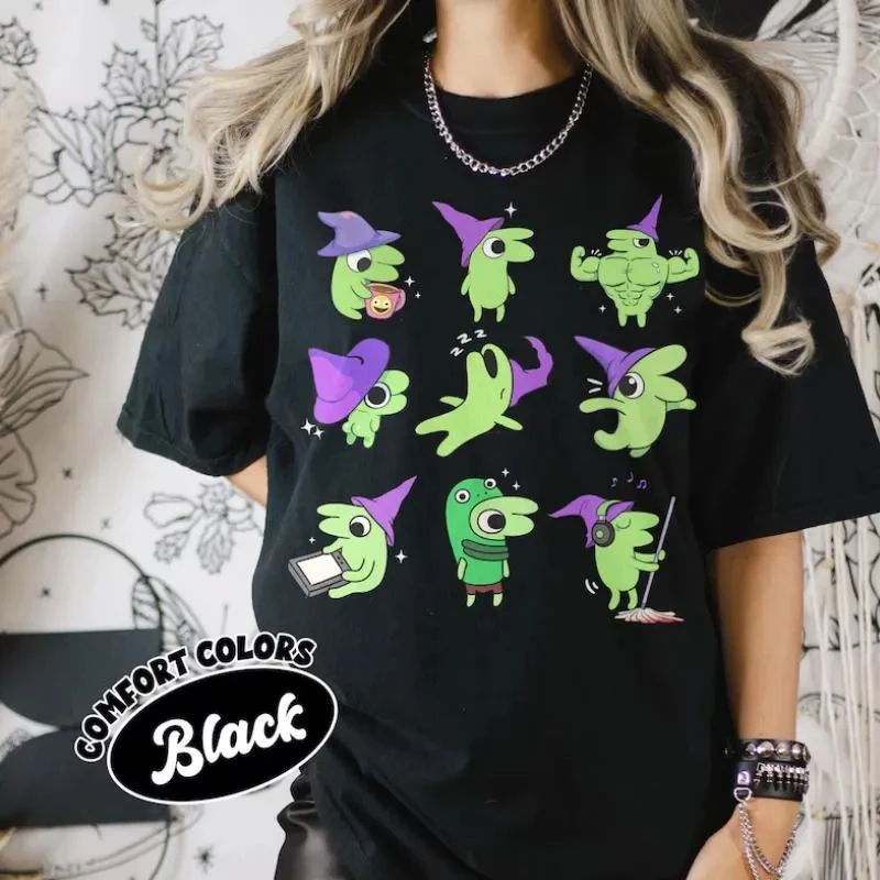Funny Friends Cartoon Comfort Color Shirt Glep Friends Character Minimal Meme Graphic Tee Retro Aesthetic Vintage Style Gift