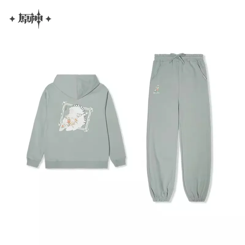 Officiële Genshin Impact Mondstadt Themaserie Kleding Sweatshirt Joggingbroek Mode Losse Katoenen Pak Spel Perifeer