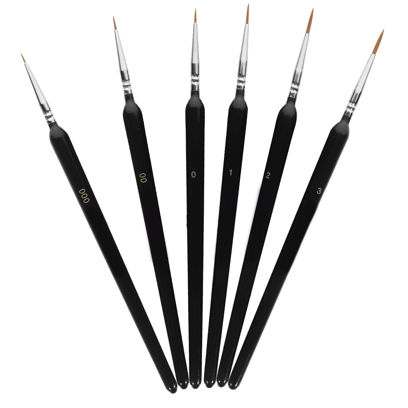

6Pcs Calligraphy Brush Chinese Fine Tip Traditional Soft Bristle Painting Tool for Drawing Writing Artistic Creation