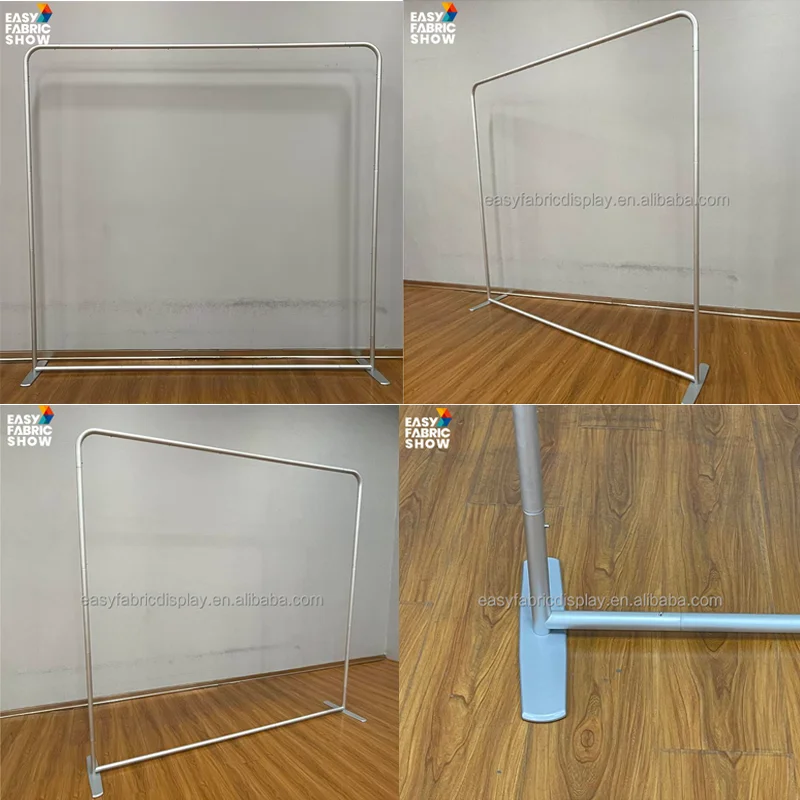Portable 8ft X 8ft  Trade Show Backdrop Banner Stand Foldable Photo Booth Wall Stand 8x8 Photobooth Backdrop Stand