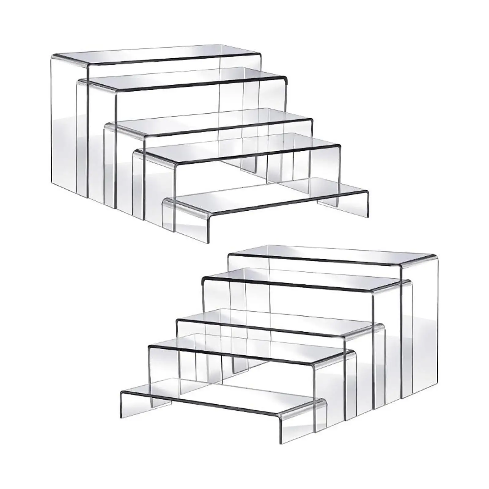 Acrylic Display Racks Modern Storage Holders for Desk Collectibles Showcase Organizer Clear Jewelry Stand Shelves Product