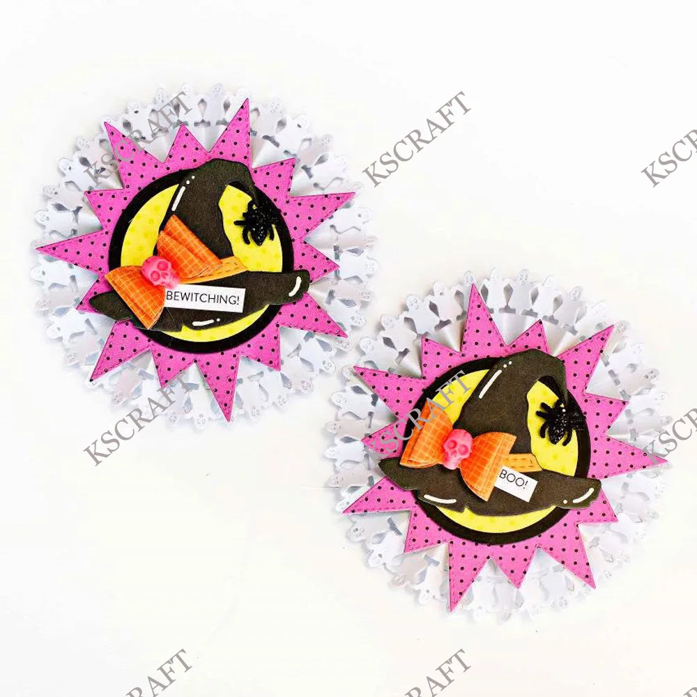 KSCRAFT Halloween Ghost Rosette Cutting Dies Stencils for DIY Scrapbooking Decorative Embossing DIY Paper Cards