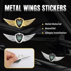 3D Metal Wings Car Styling Side Mark Window Body Sticker Decals For Land Rover Range Rover Discovery 4 Freelander 2 Defender SVR