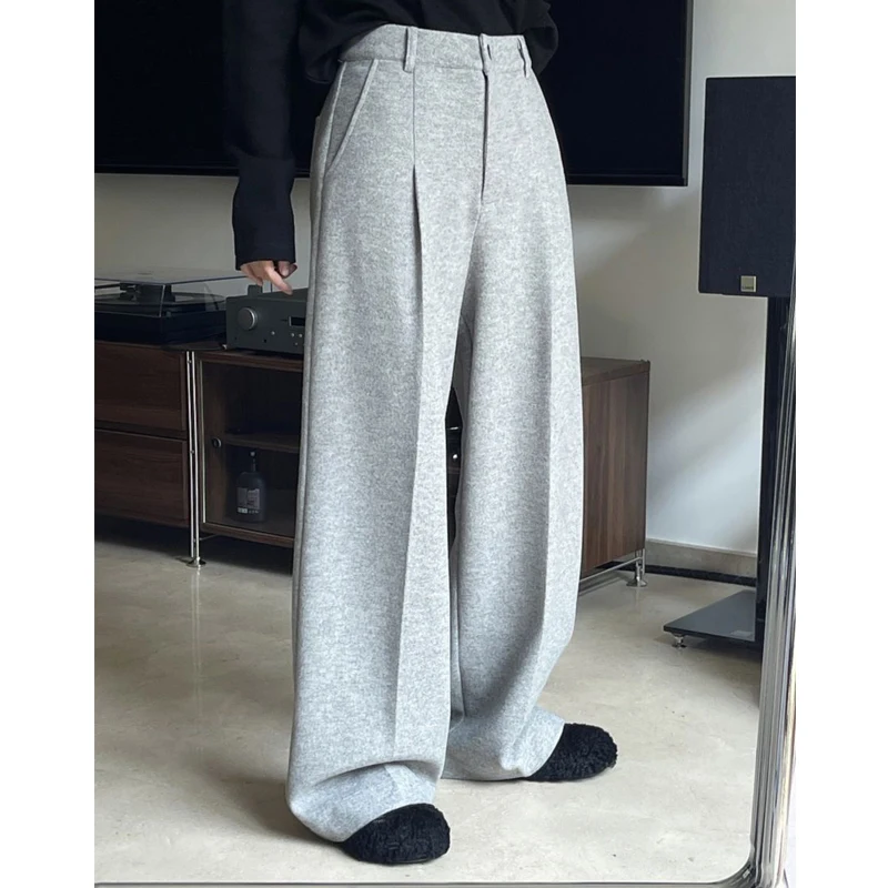 2024 Women Autumn Winter Loose Style Long Pants High Waist Elegant Women Clothes  Trousers