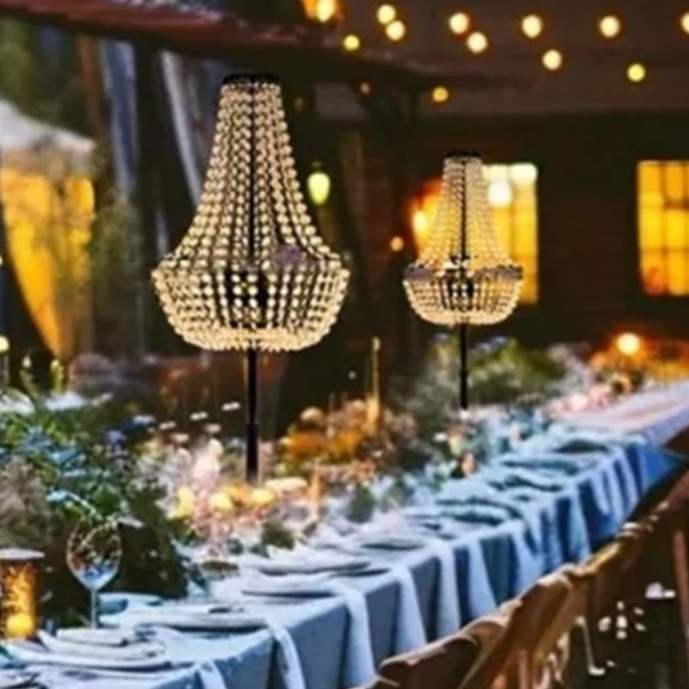 4pcs8pcs Hot sale wedding decoration lights crystal centerpieces for weddings table Led table toplight