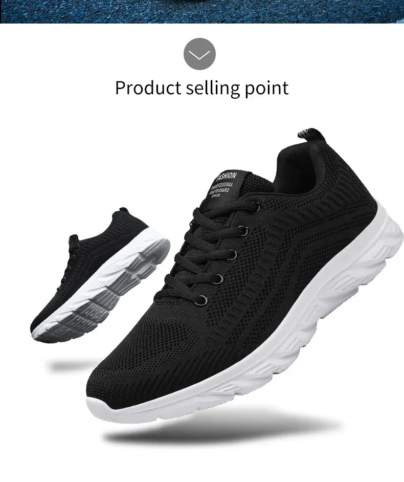 Men Fashion Sports Running Jogging Shoes Casual Sneakers Lace Up Breathable Mesh Light Tennis Outdoor Walking_vogvips.com