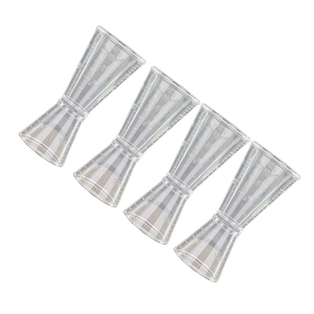 4 bicchieri dosatori in plastica premium a doppia testa per barista, misurini per cocktail party, bar domestico, dispositivo di misurazione del vino