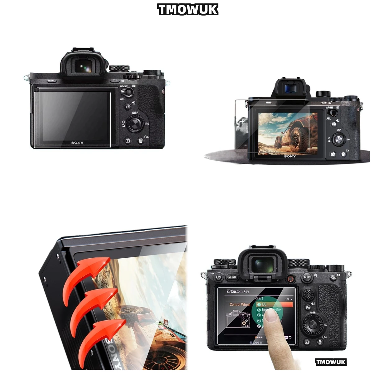 

For FX3 FX30 ZV1 ZV1-E10 A9 A9II 9H Hardness Tempered Glass Screen Protector Dust-Proof LCD Film