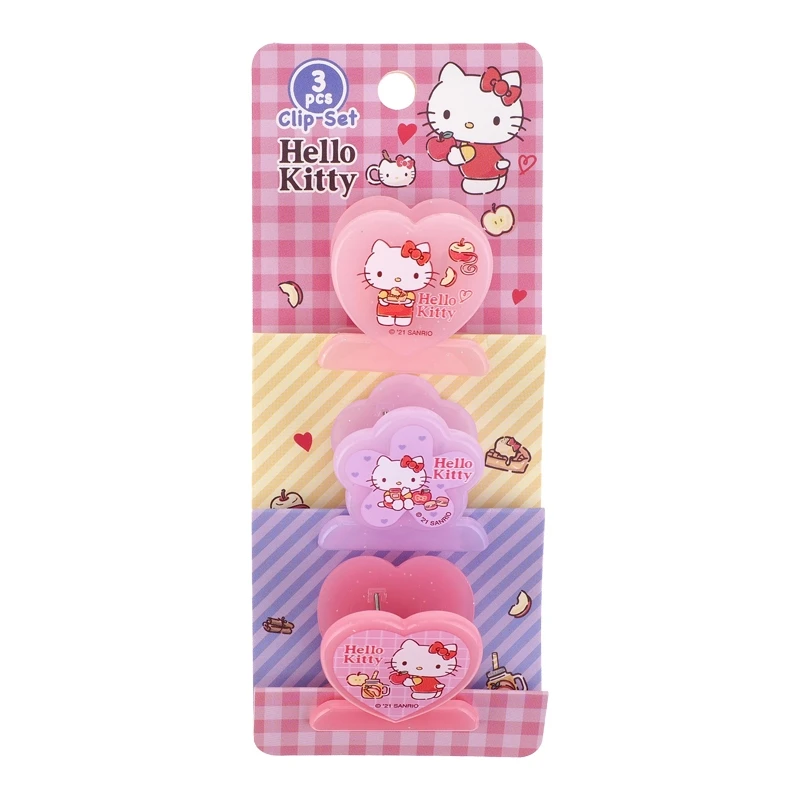 Original Sanrio Little Twin Stars Cinnamoroll Melody Cartoon Plastic File Information Multi-Purpose Clip Set Anime Plush Toy