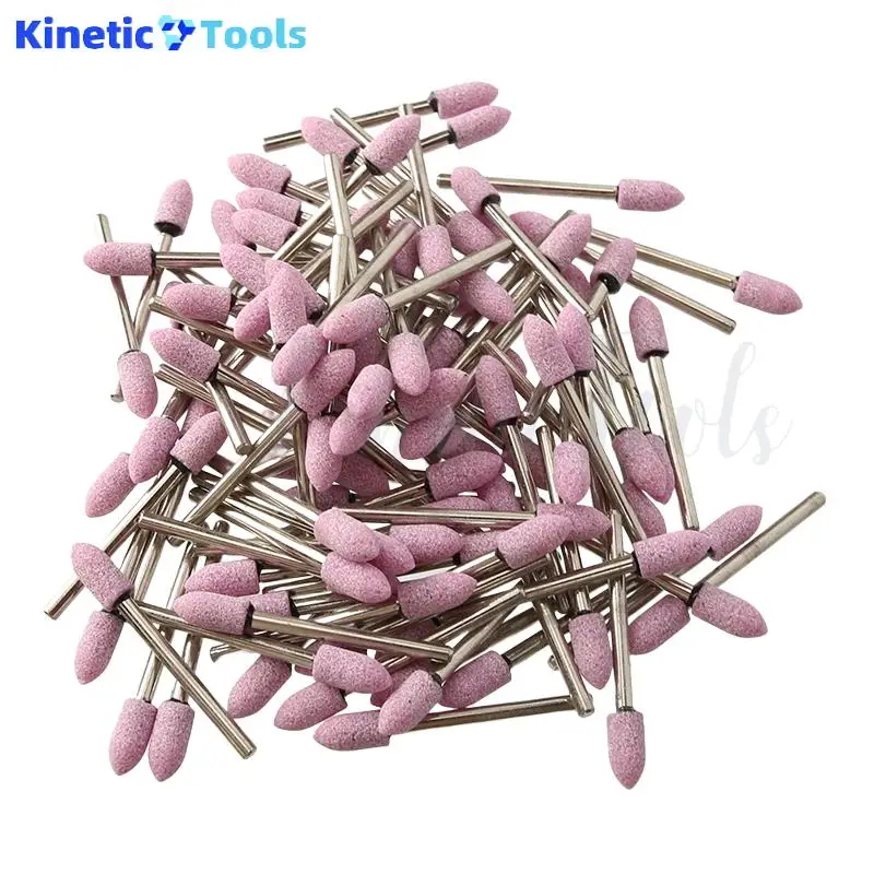 100pcs/set Mata Bor Gerinda Keramik Beragam Untuk Dremel Mini Drill Rotary Tools Batu Gerinda Abrasif 6mm