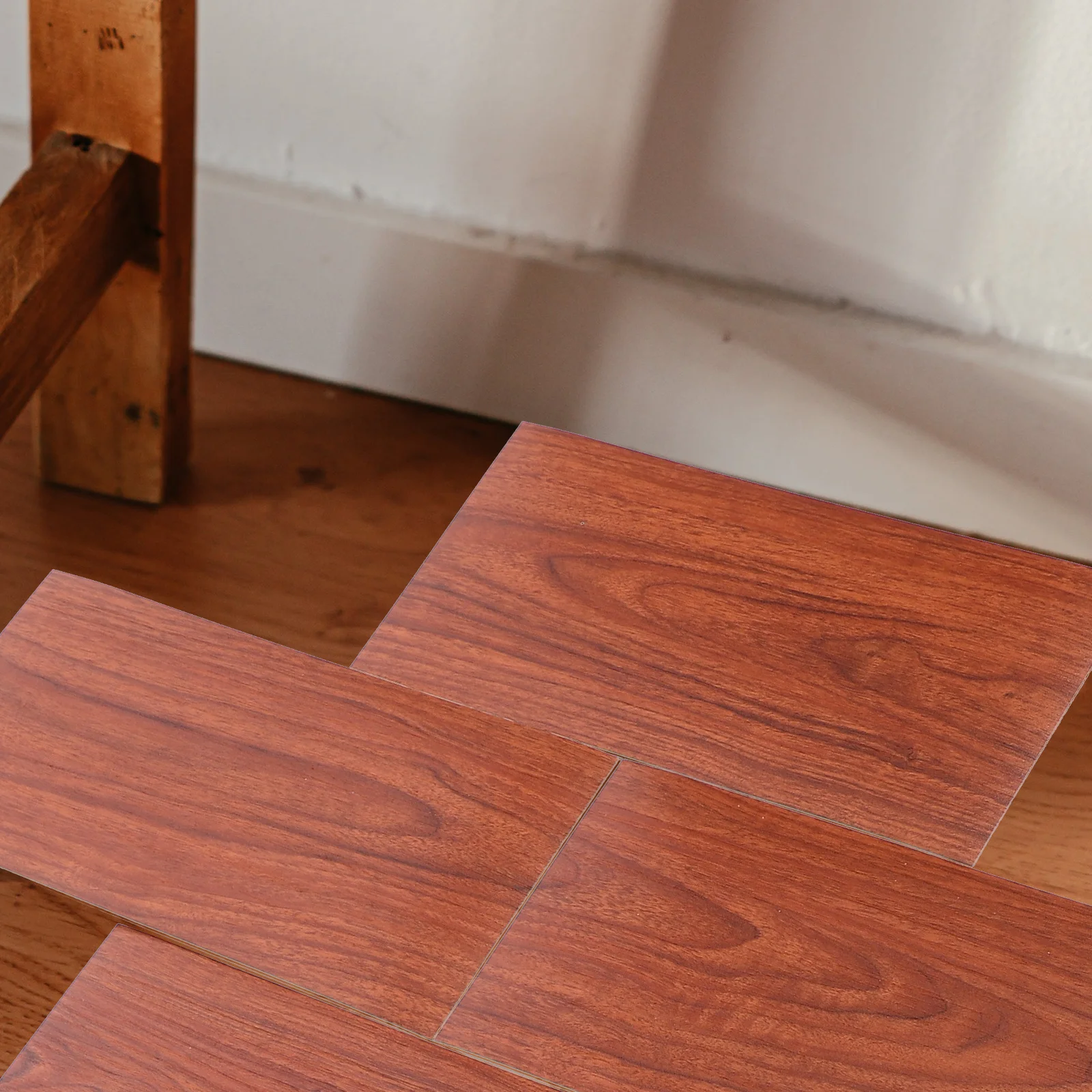 

8Pcs Self Adhesive Floor Stickers Peel Stick PVC Vintage Pattern Flooring Decals Bathroom Kitchen Living Room Waterproof