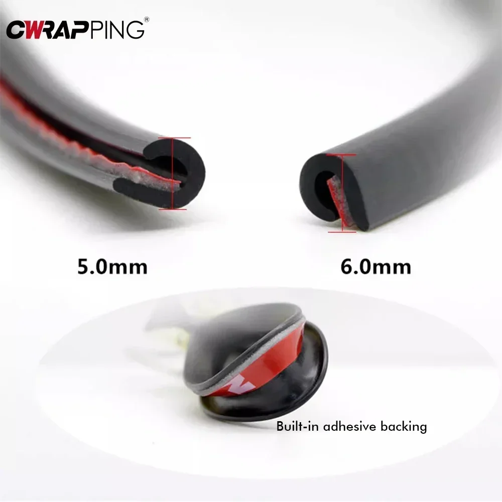 5M Car Door Protector Edge Scratch Auto Door Sealing Strips Transparent Anti-collision Protection PVC Strip for Cars Accessories