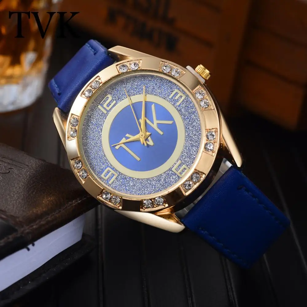 New Women Luxury Wacthes New Crystal Gold Casual Quartz Watch For Women Leather Strap Relogios Feminino Ladies Wrist Watch Hot