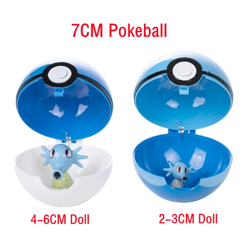 Pokeball Tomy Pokemon Ball Anime Figures Model Pikachu Pet Elf Balls 7CM with 2-3CM or 4-6CM Dolls for Kids Toys Gift Birthday