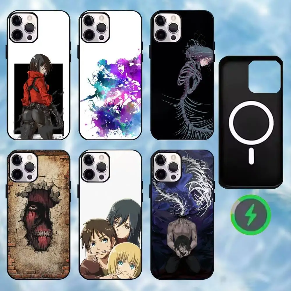 

A-Attack on Titan Phone Case For iPhone17,16,15,14,13,12,11 Plus,For Magnetic Wireless Charge Cover