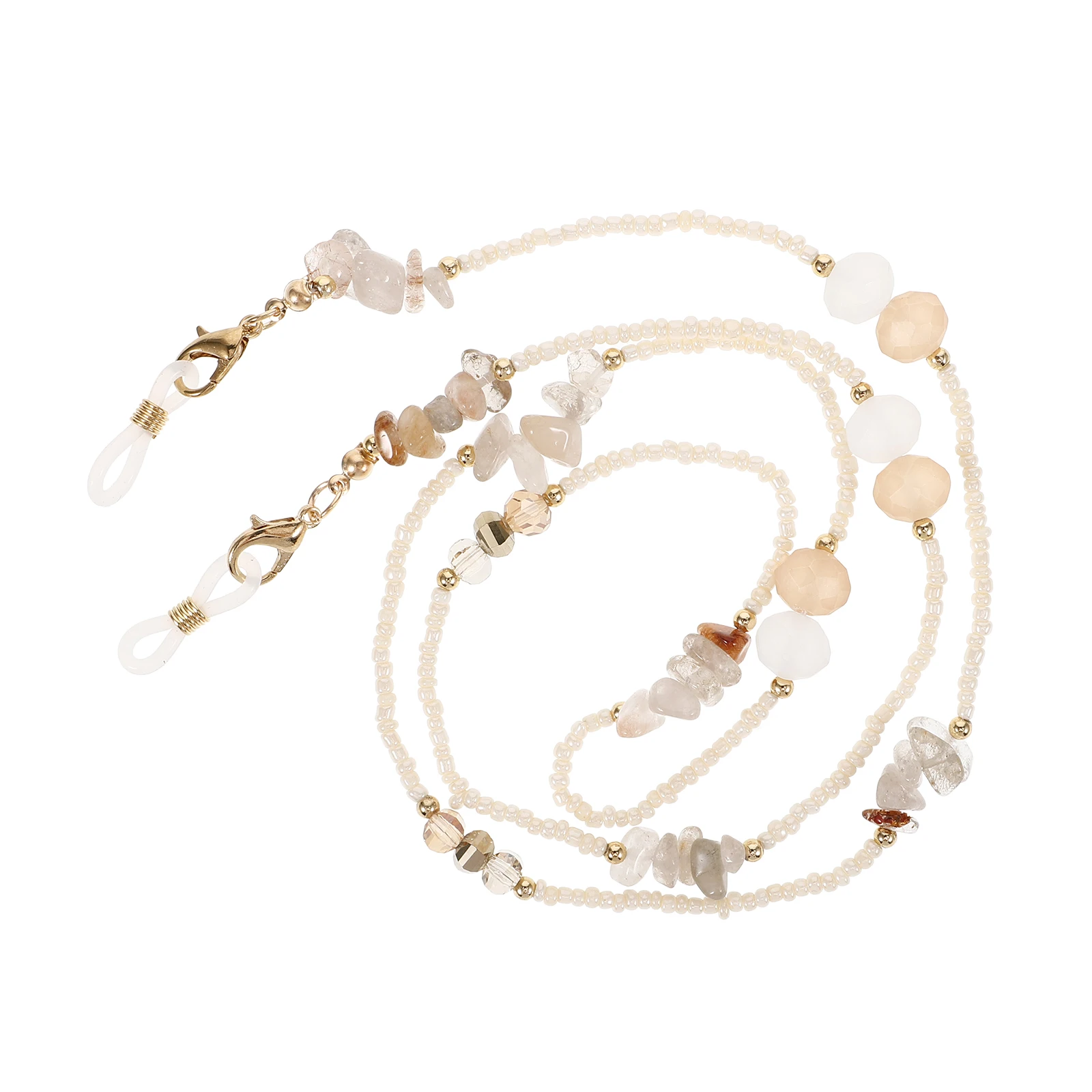 

D Beige Exquisite Workmanship Crystal Bead Eyeglasses Chain Sunglasses Chains For Women Reliable And Compact