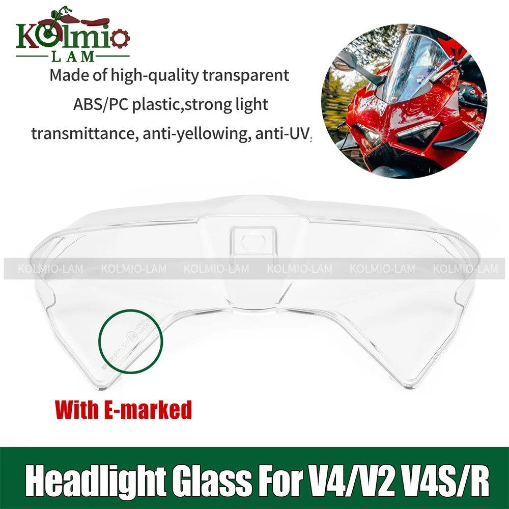 

Fit For 2020 - 2024 DUCATI Panigale V2 V4 V4S V4R Front Headlight Glass Headlamp Housing Guard 955 1100 1000 V4SP 2021 2022