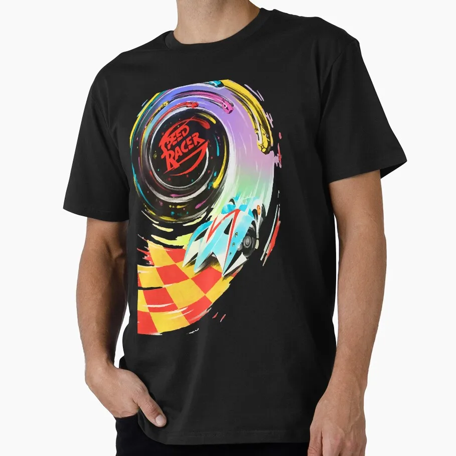 

1208 Mach Go Go Go graphic tee Manga Speed Racer Anime T shirt for men Cartton Large size Tops 100% cotton printed Y2K Clothes