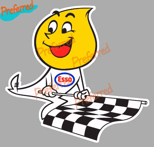 

Made of Durable Esso Vintage Style FanAufkleber Rund Oldtimer Youngtimer Motorsport Logo or Car Sticker Decal