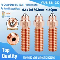 Bimetal Nozzles For Creality Ender 3 V3 KE K1 / K1 MAX CR-M4 Nozzle High Quality Hardened Steel 3D Printer Nozzles