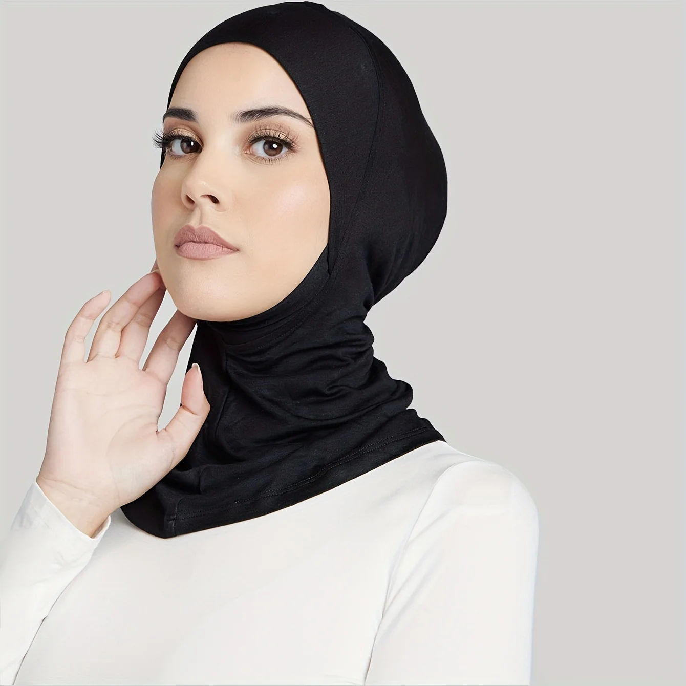 2024 Nieuwe Effen Kleur Instant Hijab Tulbandjes Dunne Handige Pullover Cap Eenvoudige Veelzijdige Basispet Voor Vrouwen