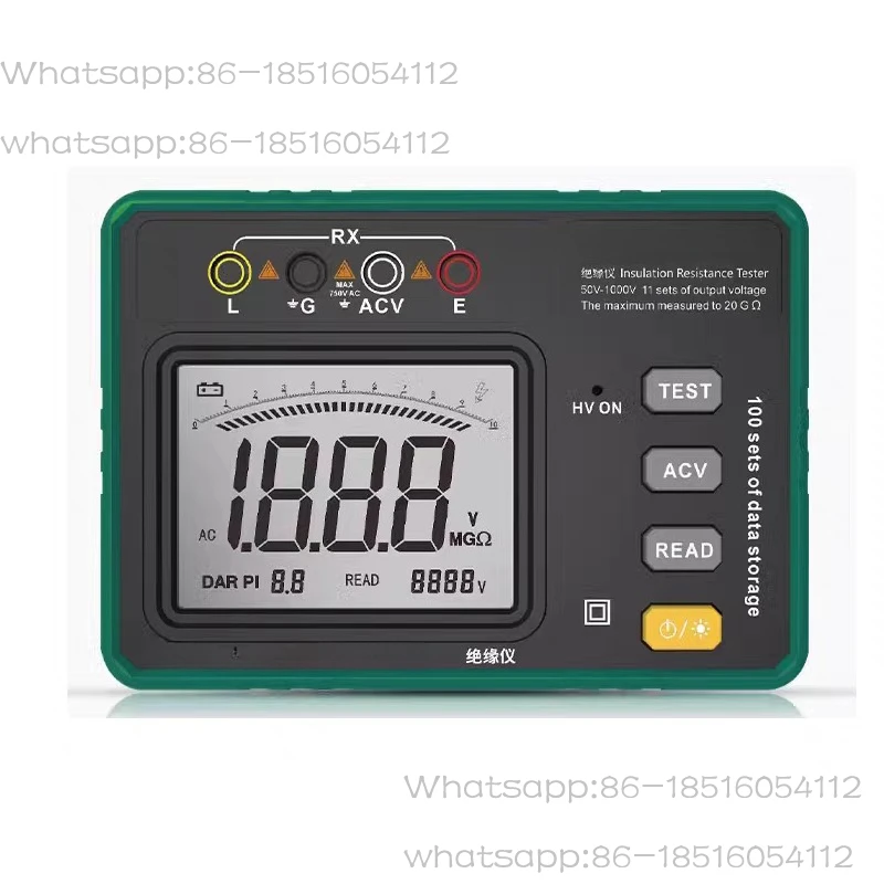 D 5.983 quadrillion European watch shaking meter insulation resistance tester 100/500/1000V high voltage electrical meter
