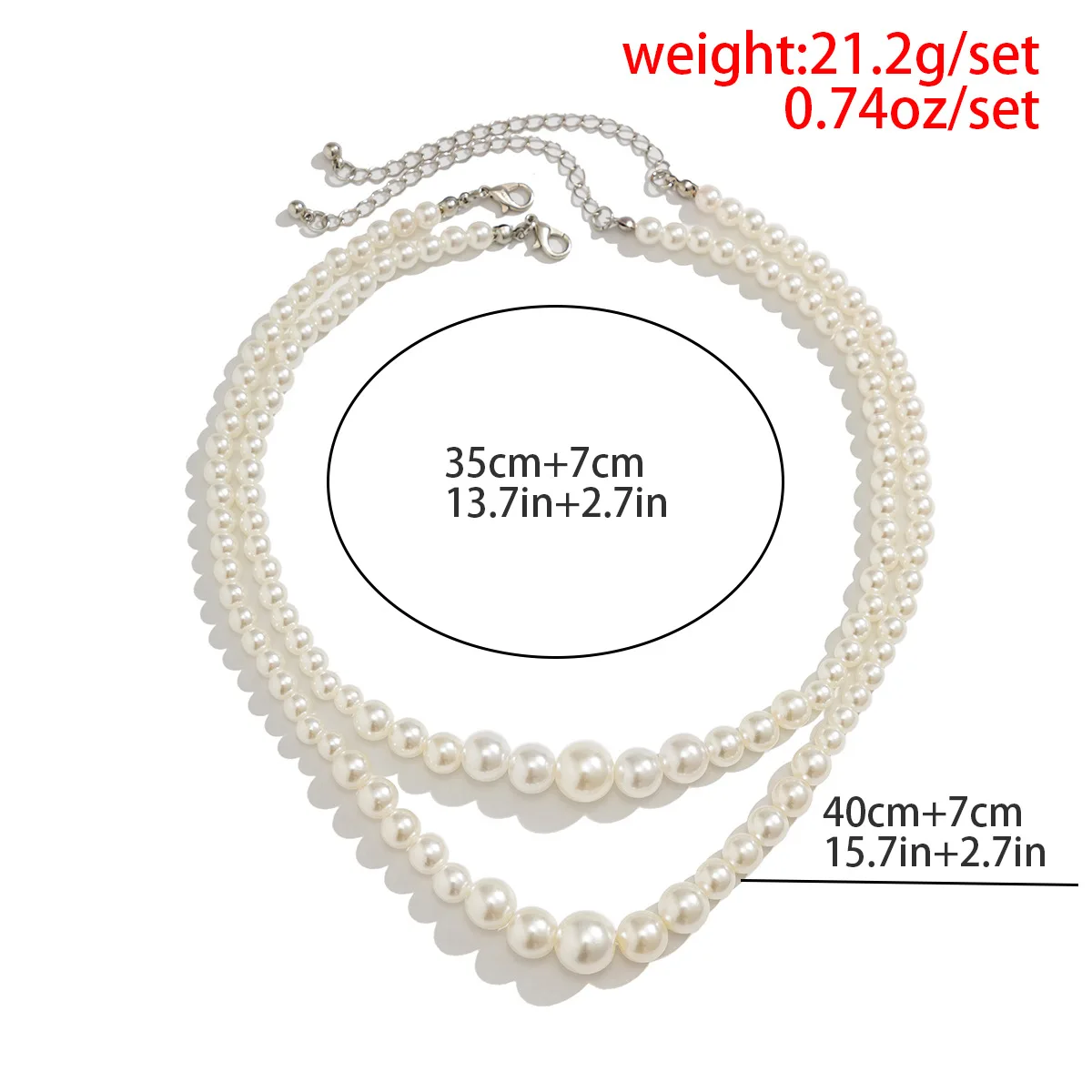 Boho Sweet Size Imitation Pearl Beaded Necklace Women's 2023 Multi-layer Bridal Collar Necklaces Girls Charm Fashion Jewelry