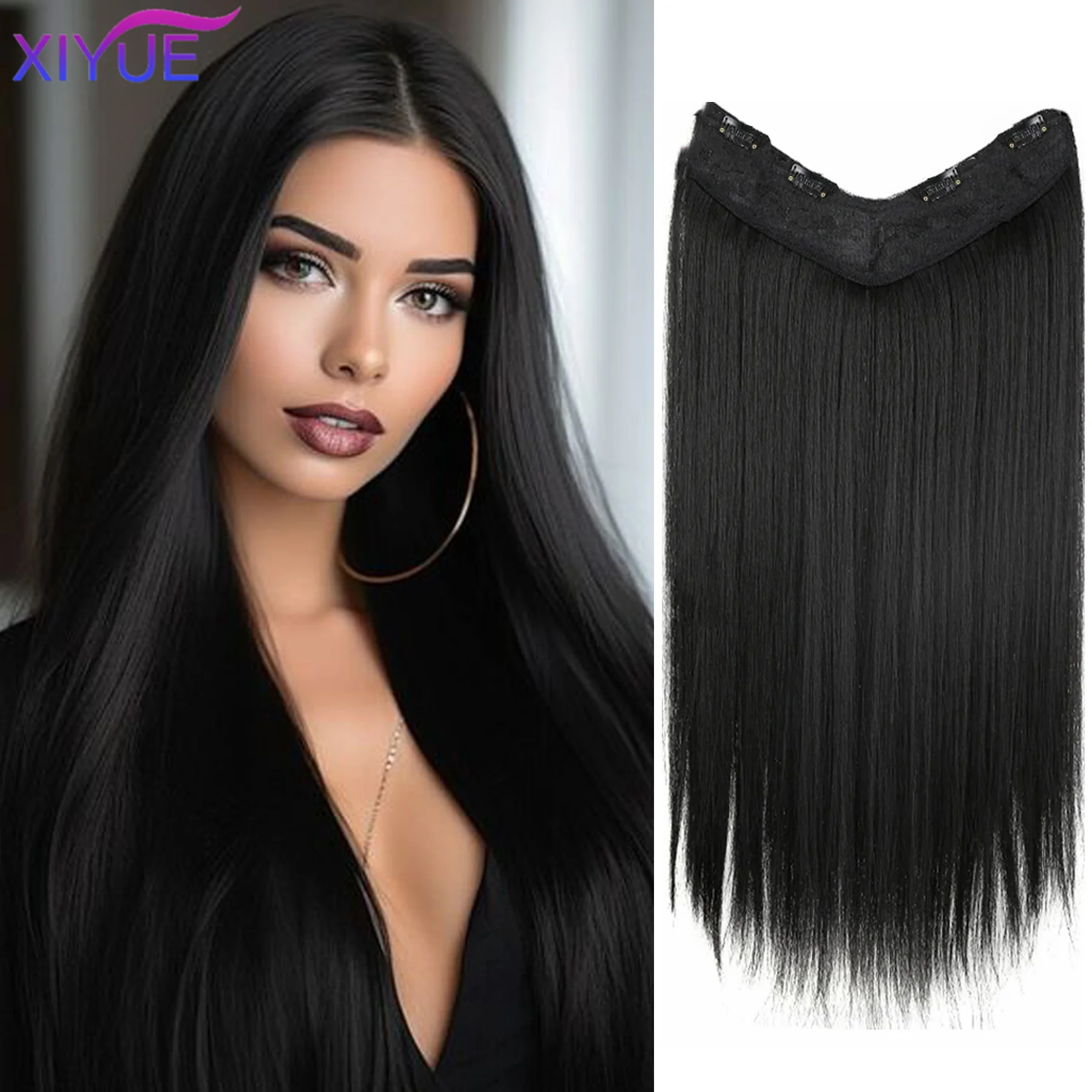 

XIYUE Synthetic Wig Piece Women's One Piece Fluffy Clavicle Hair Extension Patch Increase Hair Volume Invisible Traceless Wig