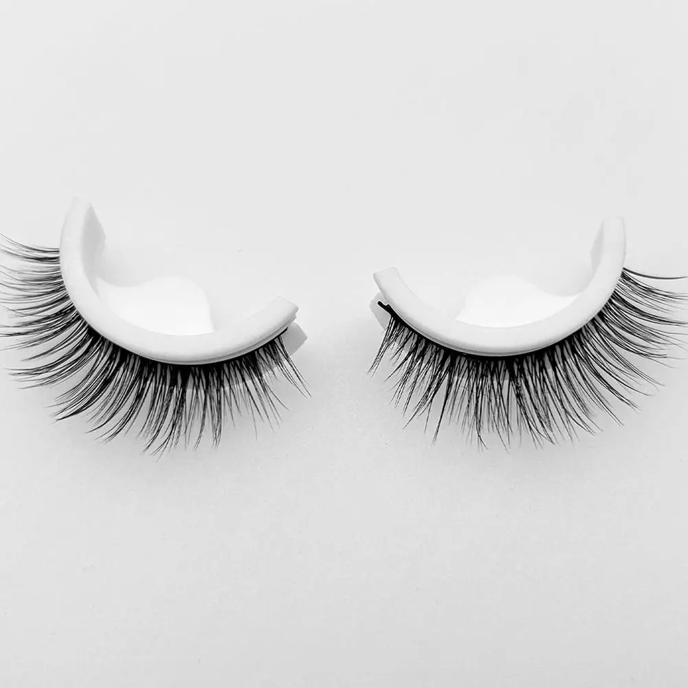 3 Pair Self-adhesive False Eyelashes Glue-free Natural Thick 3D Mink Lashes Eyelash Extension Tools Makeup Reusable Easy To Use