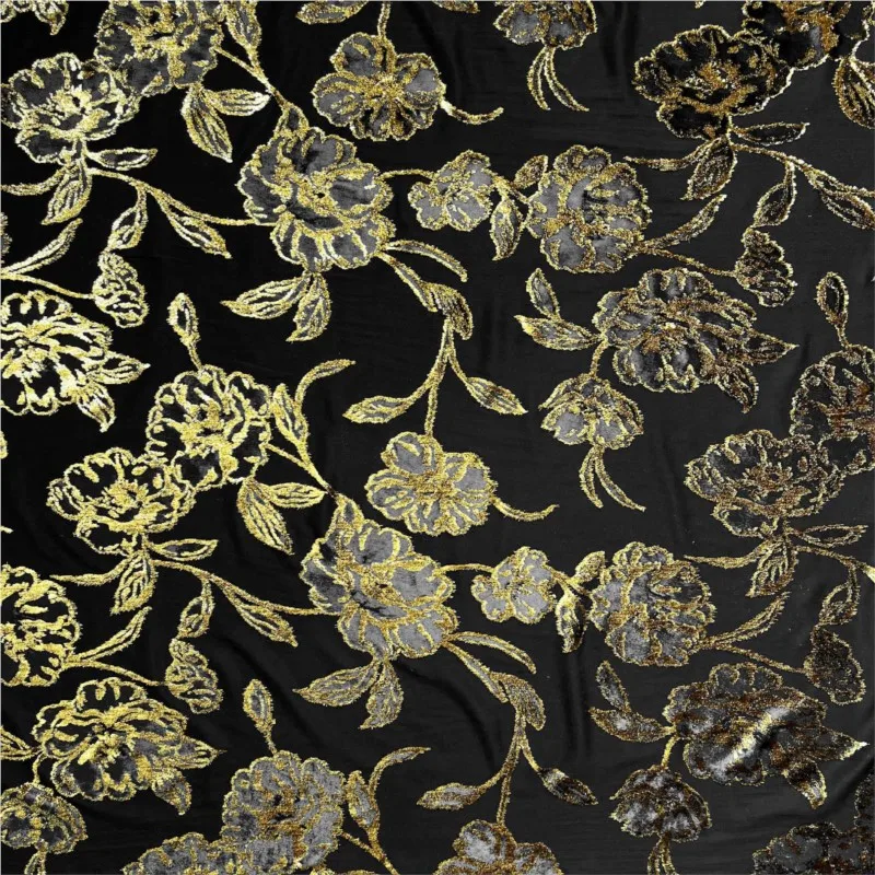 

High-end custom-made dress and cheongsam made of woven velvet brocade jacquard viscose fabric