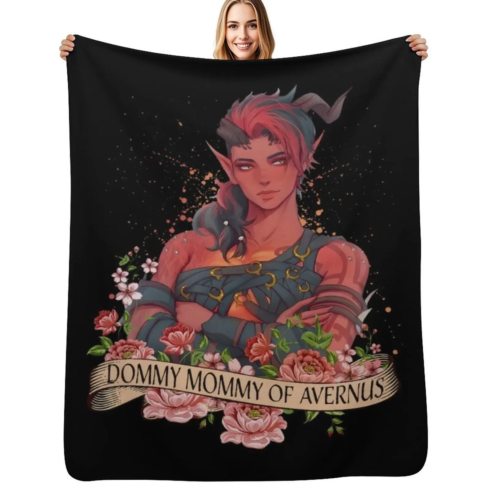 

Karlach Dommy Mommy Of Avernus Throw Blanket Modern Design Soft Blanket for Home Decor