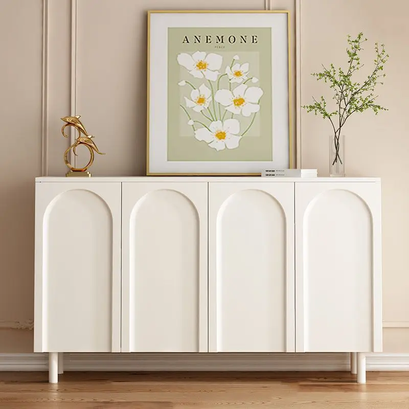 French retro home multi-function cabinet ins cream wind storage sideboard