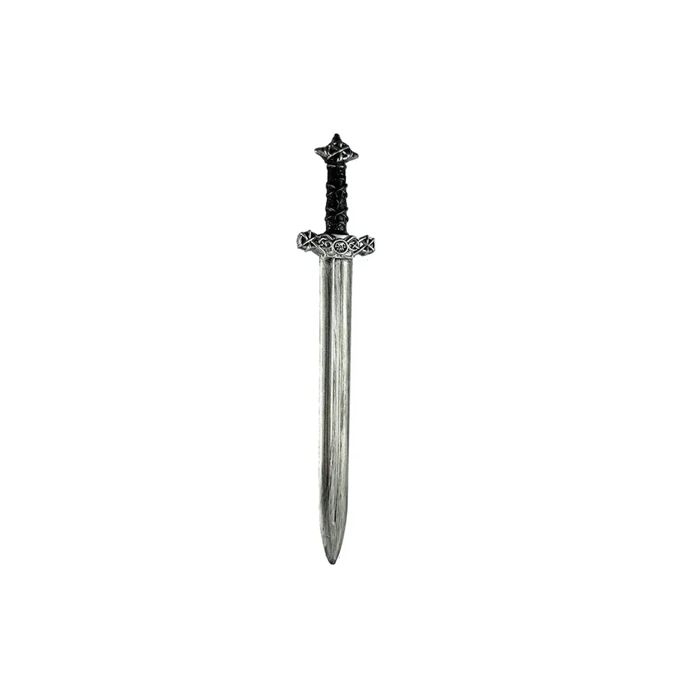 60cm Medieval Knight Sword Retro Cosplay Halloween Props Renaissance Warrior Handy Plastic Arms For Collection