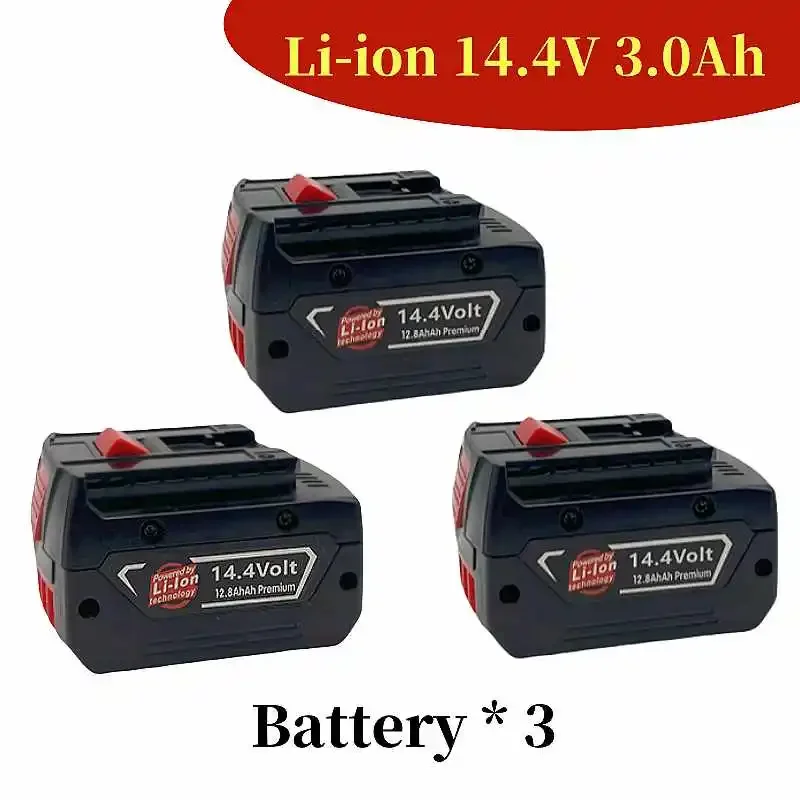 14.4V 3000mAh rechargeable lithium battery suitable for Bosch GBH GDR GSR 1080 DDS180 BAT614G BAT607 BAT607G electric drill