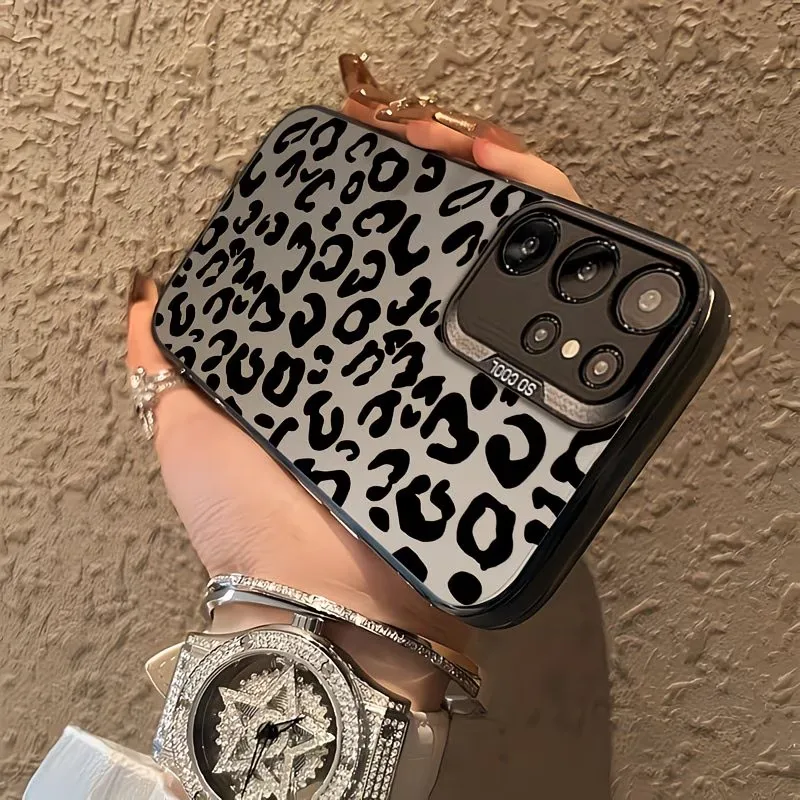 Fashion Leopard Print Phone Case For Samsung Galaxy A73 A72 A71 A56 A555 A54 A53 A52 A51 A50 Gradient Color Elevated lens Cover